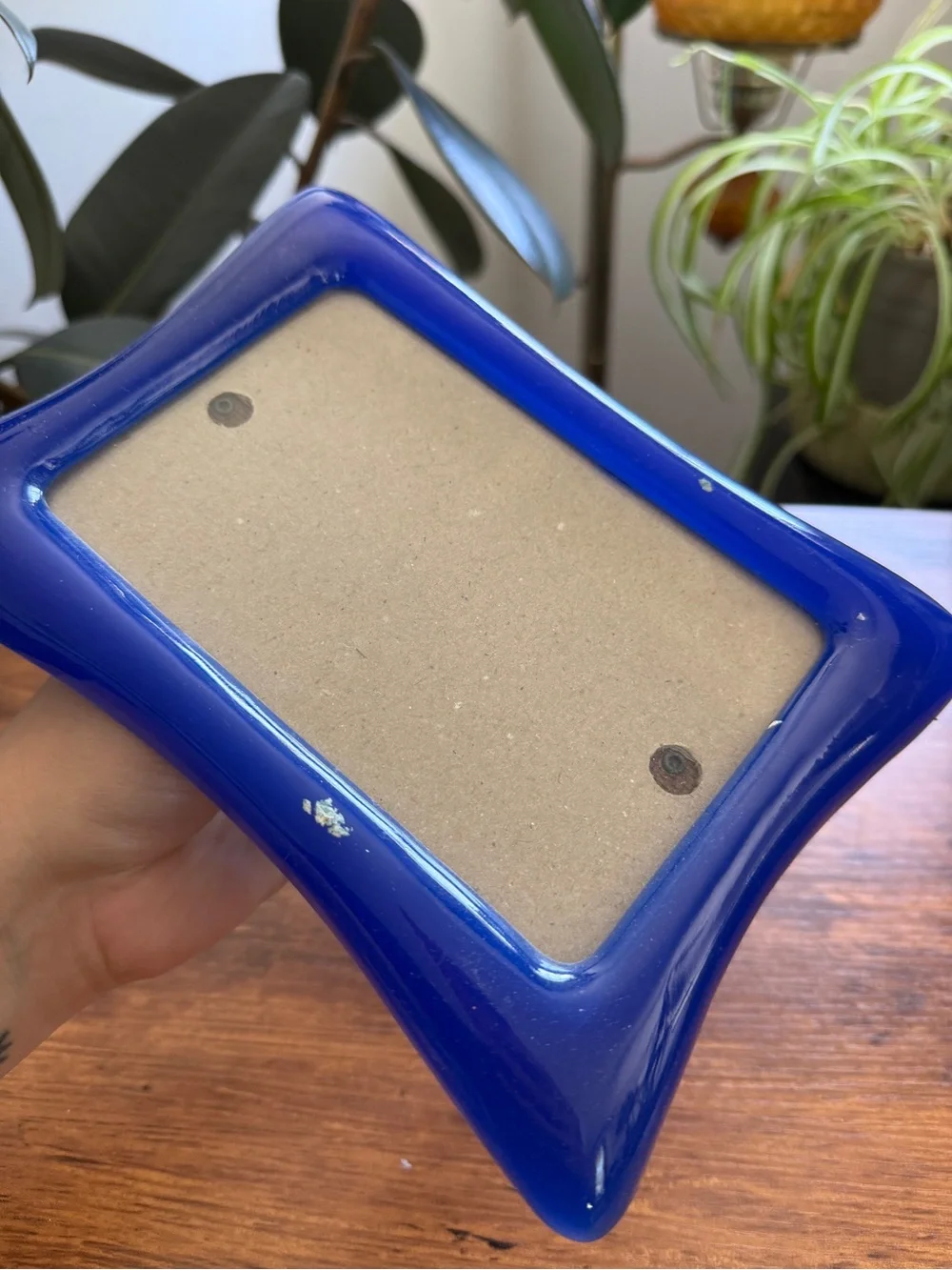Cobalt Blue Curved Photo Frame